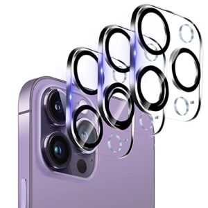 【3 pack】dengduoduo tempered glass camera lens protector for iphone 14 pro 6.1" & iphone 14 pro max 6.7", ultra hd, 9h hardness, anti-scratch, case friendly, easy to install [no affect on night shots]