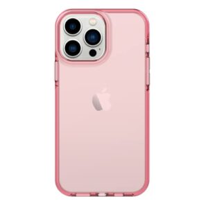 artsevo shockproof clear design for iphone 14 pro case, certified 6.6ft drop protection, raised edges protect camera and screen,pink