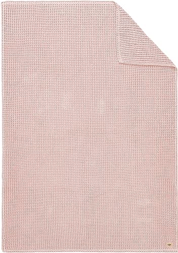 UGG 33816 Luna Cotton Throw Blanket Soft Washed Cotton Blankets Luxury Machine Washable Oversized Warm Accent Blanket for Home or Travel, 70 x 50-Inch, Quartz