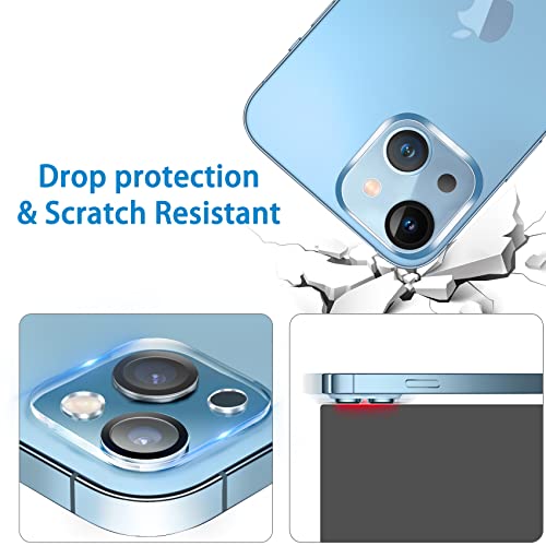 Dengduoduo 【3 Pack】 Tempered Glass Camera Lens Protector for iPhone 14 6.1" & iPhone 14 Plus 6.7", Ultra HD, 9H Hardness, Anti-Scratch, Case Friendly, Easy to Install [No Affect on Night Shots]