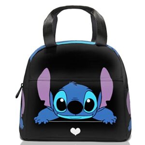 gcnqat reusable insulated lunch bag portable lunch box anime lunch tote for men women work picnic outdoor camping