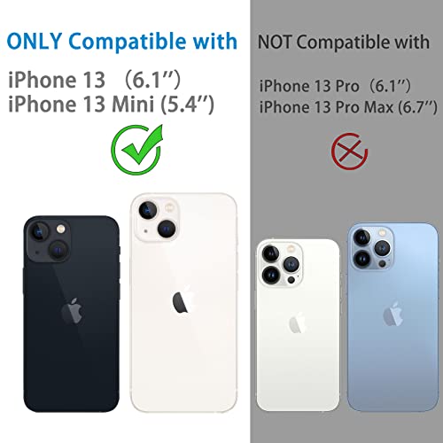 Dengduoduo 【3 Pack】 Tempered Glass Camera Lens Protector for iPhone 13 6.1" & iPhone 13 Mini 5.4", Ultra HD, 9H Hardness, Anti-Scratch, Case Friendly, Easy to Install [No Affect on Night Shots]