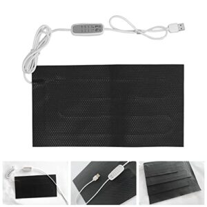 DC5V Temperature Regulating Heating Pad, Waterproof 4 Gear USB Power Electric Heating Pad Electric Cloth Heater(10x20cm/3.94x7.87in)