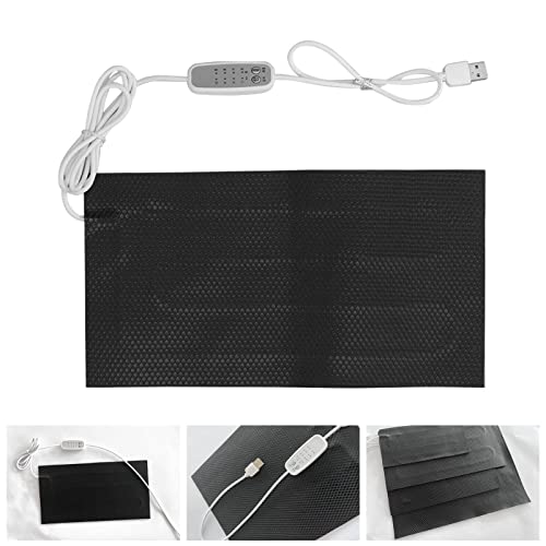 DC5V Temperature Regulating Heating Pad, Waterproof 4 Gear USB Power Electric Heating Pad Electric Cloth Heater(10x20cm/3.94x7.87in)