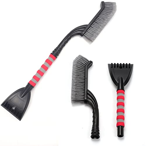 26" Snow Brush and Ice Scraper Windshield, Snow Removal Tool Car Brush with Ergonomic Comfortable Foam Grip for Car, Trucks, SUVs