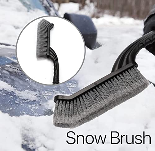 26" Snow Brush and Ice Scraper Windshield, Snow Removal Tool Car Brush with Ergonomic Comfortable Foam Grip for Car, Trucks, SUVs