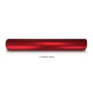 Blavermant Wrapping Paper Red Glitter Mini Roll - 17" x 50 ft - Solid Color Paper Perfect for Wedding, Birthday, Christmas, Baby Shower