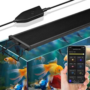abestfish aquarium light, smart app control fish tank light with adjustable rgb leds, 24/7 full spectrum lighting, diy mode adjustable timer sunrise sunset for 18"-24" freshwater planted tank