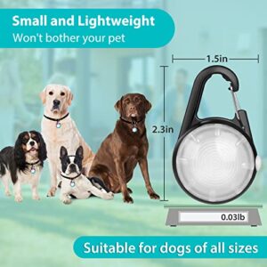 Dog Collar Lights for Night Time, 4 Modes Dog Collar Light Rechargeable Led Light for Dog Collar, IP68 Waterproof Dog Light for Night Walking, Safety Dog Collar Lights for Night Time Clip On (Black)
