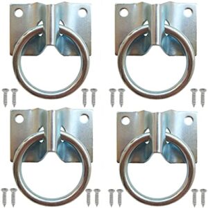 sukeyme cross tie ring for horses, block tie ring for horse stall/stable, tie down horse barn supplies (4 pack)