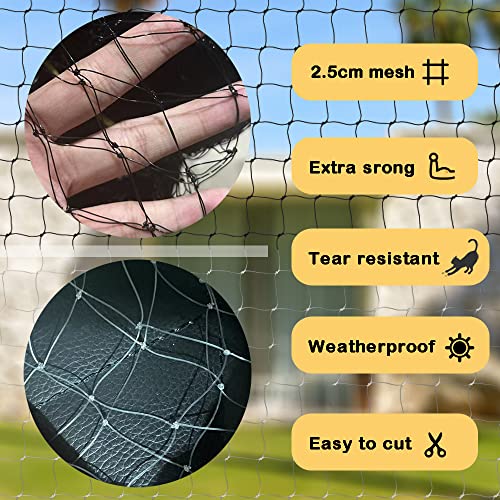 Cat Balcony Net Cat Netting Balcony Rail Net Cat PET Balcony Anti Fall Netting Cat Fence Nets Transparent Nylon Pet Mesh Fence Anti Fall Netting for Balcony Window Stairs (10 * 13ft, Black)