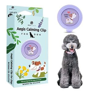 kn flax aegis calming clip for dogs, anxiety relief pheromone diffuser [made in korea], lasts 60days, reducing stress during loud noises and separation for all small, medium and large dog (love u)