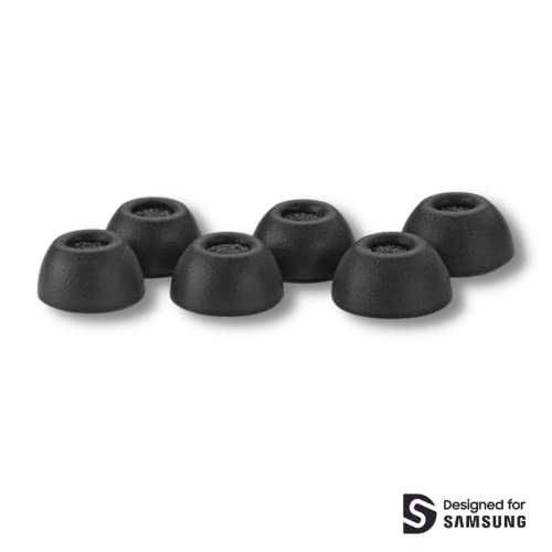 Comply Foam Ear Tips Designed for Samsung Galaxy Buds2 Pro | Ultimate Comfort | Unshakeable Fit | Assorted, 3 Pair, Black