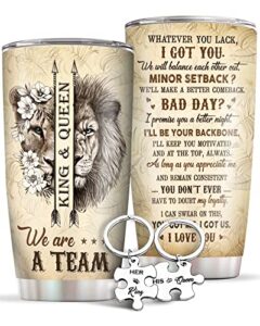 365fury gifts for wife - couples gifts for wife, her, girlfriend - mothers day, valentines day gift for wife - christmas present idea gift sets for her couple keychain & 20oz tumbler