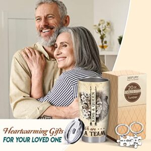 365FURY Gifts For Wife - Couples Gifts For Wife, Her, Girlfriend - Mothers Day, Valentines Day Gift for Wife - Christmas Present Idea Gift Sets For Her Couple Keychain & 20Oz Tumbler