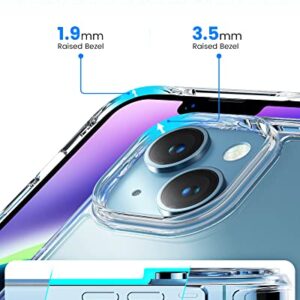 Mkeke for iPhone 14 Case & iPhone 13 Case Clear, [Anti Yellowing] Phone Case for iPhone 13 & 14 with Protective Bumper for Apple iPhone 14/iPhone 13 6.1''[Military Grade Protection]