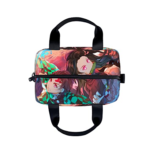 LWLESDC Reusable Lunch Bag For Girls Boys, Anime Insulated Lunch Box Thermal Portable Lunch Bag Cooler Tote Bag With Pocket