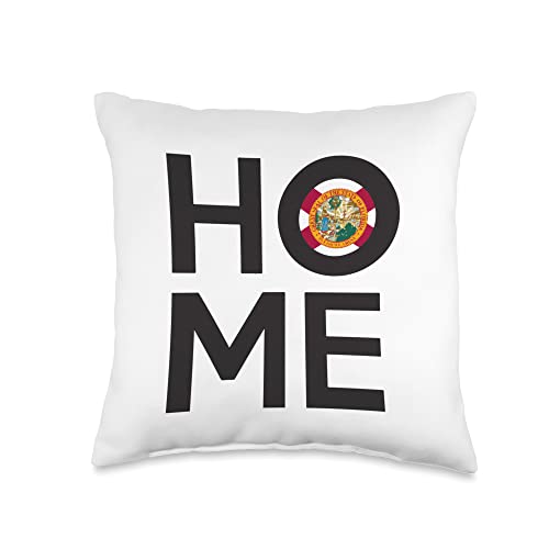 Florida Flag State of Florida Mens and Womens Throw Pillow, 16x16, Multicolor