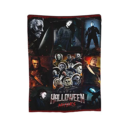 Qooemi Halloween Horror Movie Characters Blanket Flannel Blanket, Lightweight Soft Cozy Bed Throw Blanket Perfect for Christmas Sofa Bed Upholstery 50"X40"