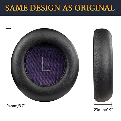 SOULWIT Replacement Ear Pads Cushions for Plantronics BackBeat Pro Wireless Noise Canceling Headphones, Earpads with Noise Isolation Memory Foam, Softer Protein Leather (Black)