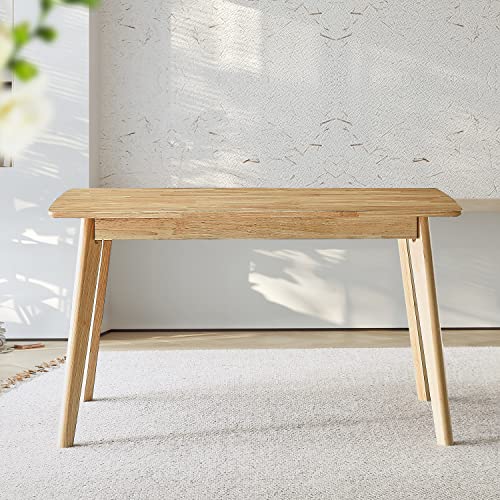 seonyou Solid Wood Kitchen Dining Table Mid Century Modern Wooden Dining Room Table Rectangular Kitchen Table Rustic Restaurant Table