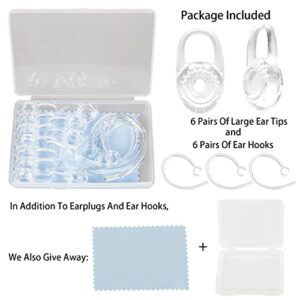 Earbud Tips Silicone Ear Tips & Ear Hook Replacement Earbud Tips 12 Pcs Replacement Ear Hooks And 6pcs Large Replacement Eargel Compatible With Plantronics M70 M165 M1100 M100 M55 M28 M25 Voyager Edge