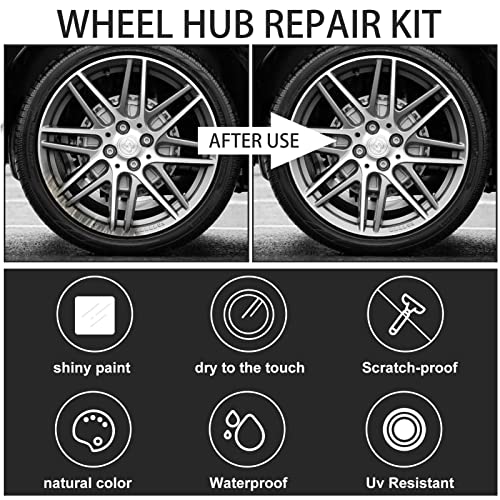 SCNC Wheel Scratch Repair Kit, Rim Scratch Repair Kit, Wheel Repair Kit, Wheel Touch Up Kit, Wheel Scratch Fix Quick, Universal Silver Color for Rims