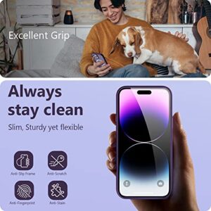 [2 in 1] Magnetic Case Designed for iPhone 14 Pro Max 6.7'', [Purple Mag Safe Charger Include] Compatible with MagSafe, Military-Grade Drop Protection Slim Phone Case, Deep Purple