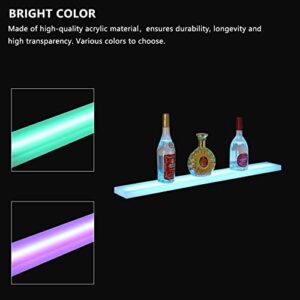 ROVSUN 1 Step 36 Inch Wall Mounted LED Lighted Liquor Bottle Display Shelf Bar Shelf with Remote Control, Illuminated Liquor Shelves LED Bar Shelves for Commercial Home Man Cave Bar Accessories