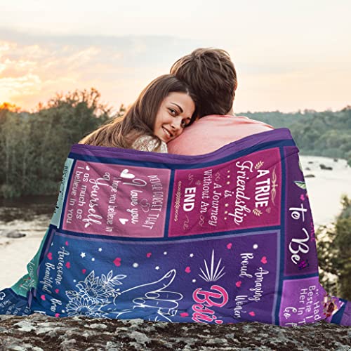 Bestie Gifts for Women, BFF Gifts for Best Friends Women, Bestie Gifts Blanket 60"x50", Bestie Birthday Gifts for Women, Sister Long Distance Friendship Gift for Christmas, To My Bestie Throw Blankets