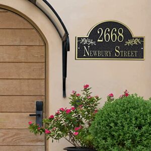Address Plaque Large Option - 15" x 7.8'' Hand-Carved House Number Plaque Sign,Persoanlized House Sign Address plate for Outdoor Family Home,Garden,Apartment,Street,Garage,Drive Way Any Front & Style(Rose Gold)