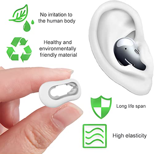 8 Pairs L/S Galaxy Buds Live Accessories Earbud Tips Replacement Earbud Tips Earbud Replacement Tips Silicone Earbud Tips Ear Tips Ear Wing Tips Compatible with Samsung Galaxy Buds Live Ear Tips White