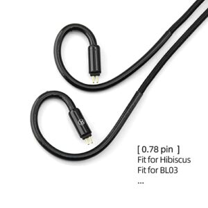 FAAEAL Upgrade 2 Pin 0.78mm Earphone Cable 2.5mm/3.5mm/4.4mm Balanced Replacement Wire for BLON BL03 Moondrop Aria KATO KZ ZS10 ZST CCA C16 TRN V90 TFZ Earphones (0.78mm with 3.5mm Jack)