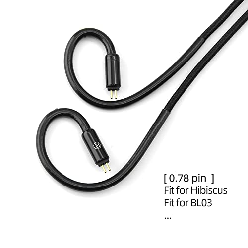 FAAEAL Upgrade 2 Pin 0.78mm Earphone Cable 2.5mm/3.5mm/4.4mm Balanced Replacement Wire for BLON BL03 Moondrop Aria KATO KZ ZS10 ZST CCA C16 TRN V90 TFZ Earphones (0.78mm with 3.5mm Jack)