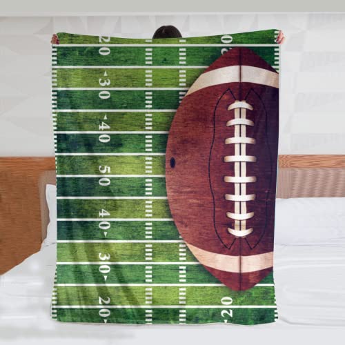 Football Sofa Throw Blanket Flannel Super Soft Warm Fleece Bedspread Home Decor All Season for Bed Couch Living Room Large 50"x40" in