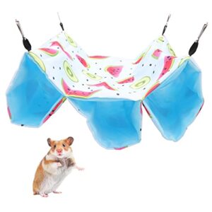 Double Layer Hamster Tunnel Hammock, Guinea Pig Rat Hanging Hammock Cage for Small Pets Parrot Sugar Glider Ferret Chinchilla Squirrel