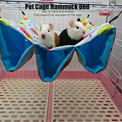 Double Layer Hamster Tunnel Hammock, Guinea Pig Rat Hanging Hammock Cage for Small Pets Parrot Sugar Glider Ferret Chinchilla Squirrel