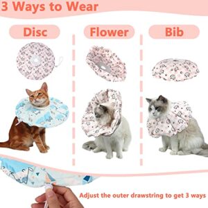 Cat Cone, Soft Cat Cone Collar to Stop Licking and Scratching, Adjustable Recovery Cone for Cats After Surgery with Drawstring Design, Easy to Eat and Drink