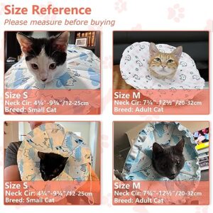 Cat Cone, Soft Cat Cone Collar to Stop Licking and Scratching, Adjustable Recovery Cone for Cats After Surgery with Drawstring Design, Easy to Eat and Drink