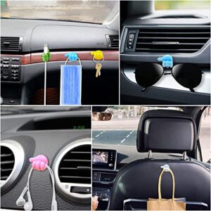 AIERSA Thumb Hooks Silicone, 20Pcs Self Adhesive Thumb Shaped Wall Hook Holders for Car, Holding Cables, Keys, Cord Etc, Mixed Colors