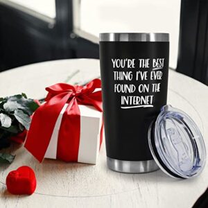 SHOW-YA Gifts for Him - Long Distance Relationships Gifts,Anniversary Romantic Gifts for Him Husband Men - Funny Birthday Gifts for Him Tumbler 20oz…