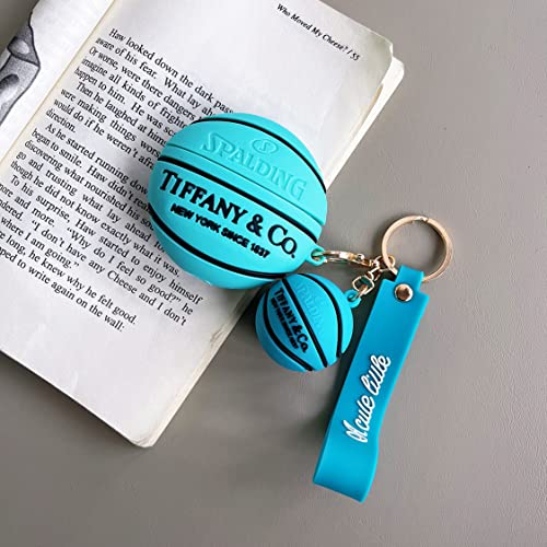 Airpod Case, Cute Cartoon Design The Silicone Protective Cover, Airpod 1/2 Protective Case, Suitable for Boys, Girls and Teenagers. (Ball)