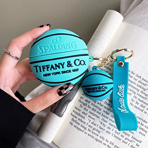 Airpod Case, Cute Cartoon Design The Silicone Protective Cover, Airpod 1/2 Protective Case, Suitable for Boys, Girls and Teenagers. (Ball)