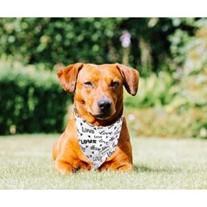 Realeaf Wedding Dog Bandanas 2 Pack, Engagement Dog Scarf for Boy and Girl, Premium Durable Fabric, Bandana for Small Medium Large and Extra Large Dogs (X-Large)