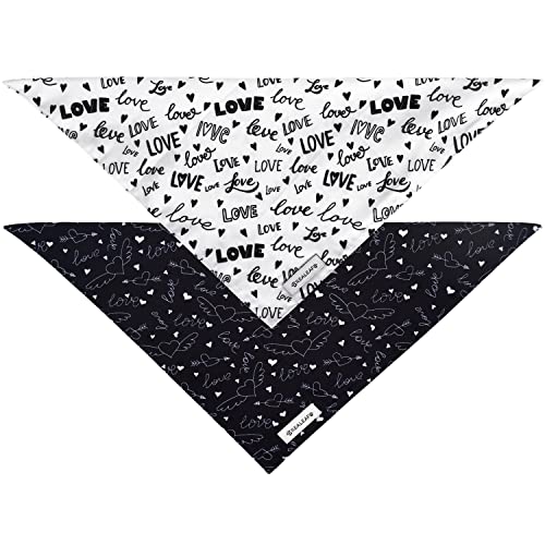 Realeaf Wedding Dog Bandanas 2 Pack, Engagement Dog Scarf for Boy and Girl, Premium Durable Fabric, Bandana for Small Medium Large and Extra Large Dogs (X-Large)