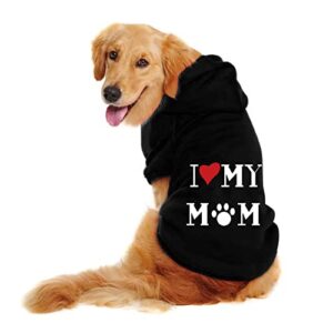 Howstar Pet Clothes, Puppy Hoodie Sweater Dog Coat Warm Sweatshirt Love My Mom Printed Shirt