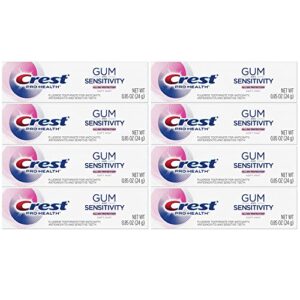 crest pro health gum and sensitivity toothpaste for sensitive teeth, soft mint, travel size 0.85 oz (24g) - pack of 8
