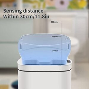 Gttyowyin Smart Touchless Bathroom Trash Can with Lid, 3.4 Gallon/13L Motion Sensor Bathroom Trash Can, Waterproof Smart Trash Can, Garbage Can for Bathroom,Kitchen,Office,Living Room