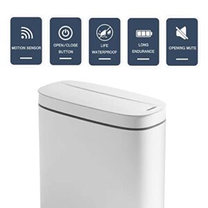 Gttyowyin Smart Touchless Bathroom Trash Can with Lid, 3.4 Gallon/13L Motion Sensor Bathroom Trash Can, Waterproof Smart Trash Can, Garbage Can for Bathroom,Kitchen,Office,Living Room