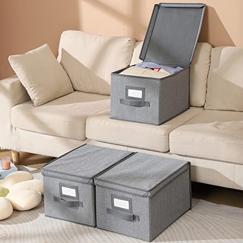 Foldable Storage Bin with Lid, Decorative Closet Basket, Foldable Storage Box with Lid, Storage Cub, Storage Box for Organizing Clothes Shoes Books
